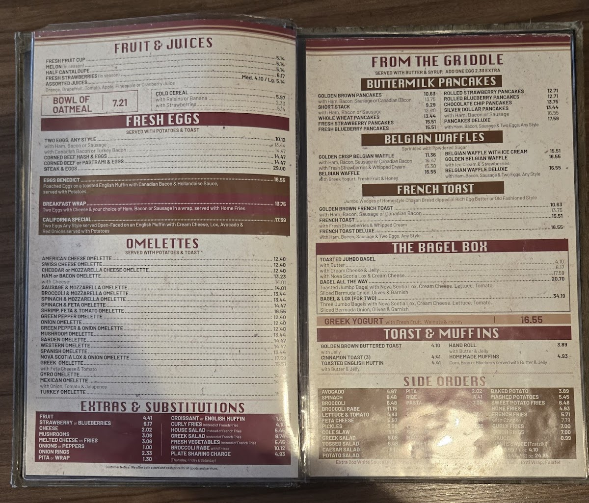 Annadale Terrace Menu - Image 1